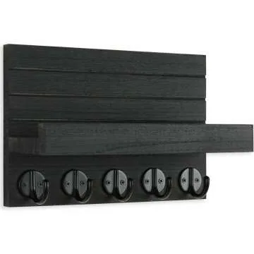 Elegant Key Holder & Mail Organizer with Shelf