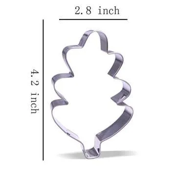 4.2 inch Oak Leaf Cookie Cutter - Durable Stainless Steel for All Occasions