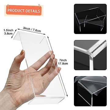 8 Pcs Acrylic Display Risers - Clear Stand for Cupcakes & More
