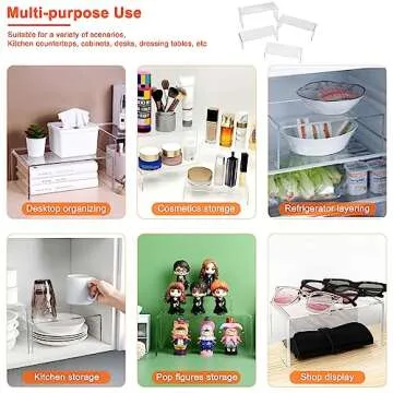 8 Pcs Acrylic Display Risers - Clear Stand for Cupcakes & More