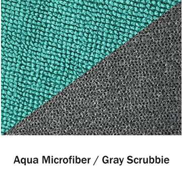 Starfiber Microfiber Kitchen Scrubbies 4 Pack for Effortless Cleaning