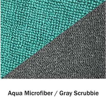 Starfiber Microfiber Kitchen Scrubbies 4 Pack for Effortless Cleaning