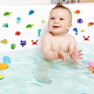 20 Pieces Sea Animals Thick Gel Clings for Kids Fun