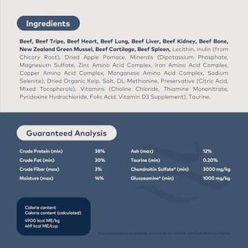 ZIWI Peak Air-Dried Cat Food – Beef - All Natural, High Protein, Grain Free, Limited Ingredient w/ Superfoods (35.2oz)