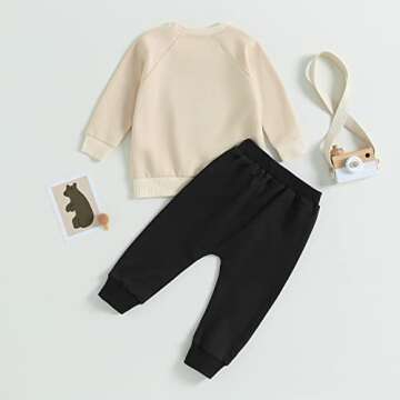 WZTYYDS Toddler Boy Clothes 2T 3T 4T 5T Fall Outfits Baby Pullover & Pants Sets Kids Winter 2Pcs Sweatsuit