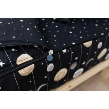 Beddy's Space Theme Zipper Bedding for Kids - Easy to Make