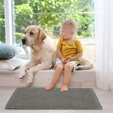 ZALL Waffle Bath Mat,Super Absorbent Non Slip Bathroom Rug,Dark Green 18x30inch,Machine Washable Ultra Soft Floor Mats