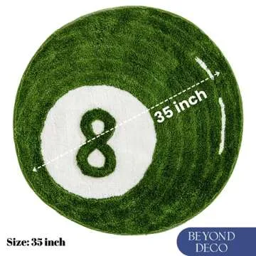 Beyond Deco Handmade 8 Ball Rug 35 Inches - Ideal Decor
