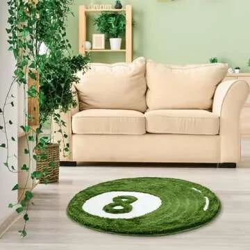 Beyond Deco Handmade 8 Ball Rug 35 Inches - Ideal Decor