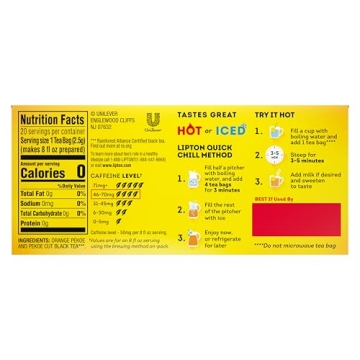 Lipton Black Tea Bags - 240 Count for Iced or Hot Tea