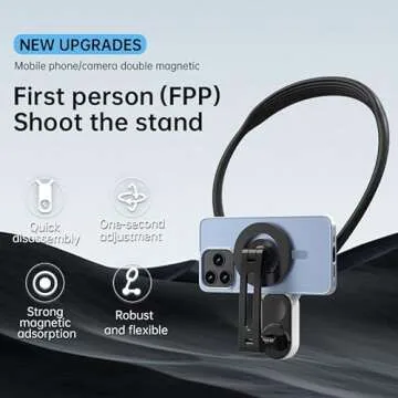 DFUDAF Magnetic Neck Mount - Hands-Free POV Holder for iPhone