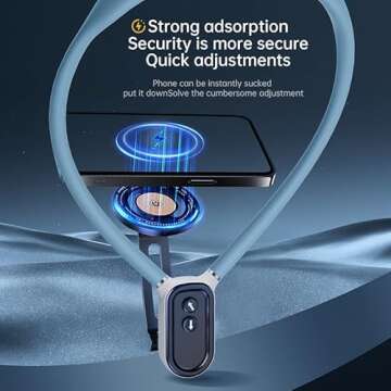 DFUDAF Magnetic Neck Mount - Hands-Free POV Holder for iPhone