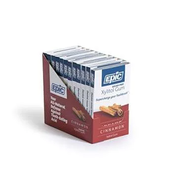 Epic Gum - Aspartame Free 100% Xylitol - Chewing Gum Sugar Free Gum - Cinnamon Flavored, 12 Pieces (...