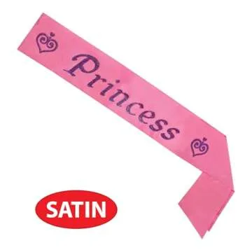 Princess Satin Sash for Kids' Parties or Costume Fun