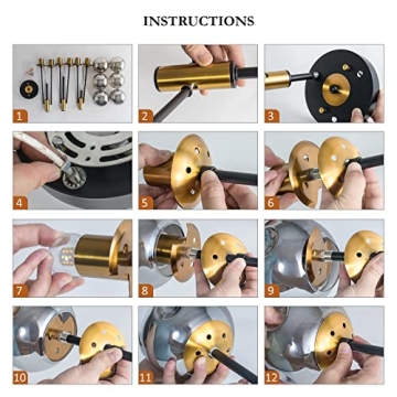 YEDAORL Modern 6-Light Chandelier for Elegant Spaces