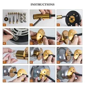 YEDAORL Modern 6-Light Chandelier for Elegant Spaces