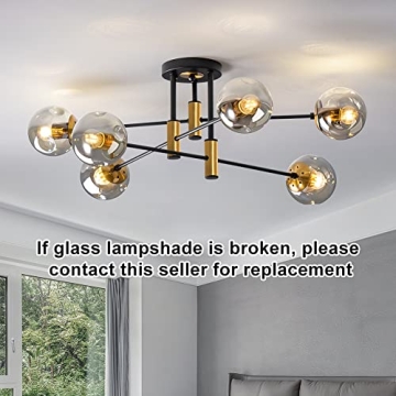 YEDAORL Modern 6-Light Chandelier for Elegant Spaces