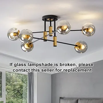 YEDAORL Modern 6-Light Chandelier for Elegant Spaces