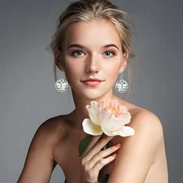 Hicarer Disco Ball Earrings for Christmas and Parties