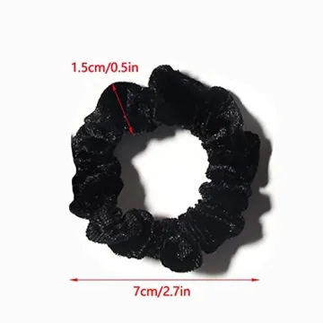 10pcs Small Velvet Hair Scrunchies for Fine Hair Accessories