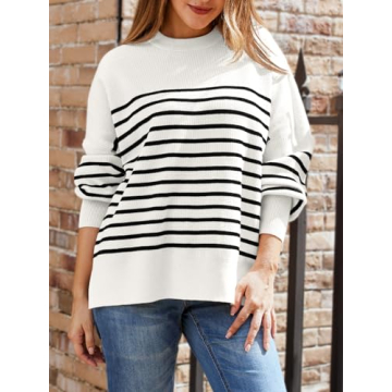 LILLUSORY Women's Oversized Batwing Sweater Perfect for Winter Style