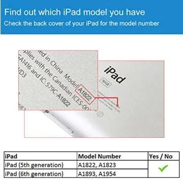 Hocase Compatible with iPad 5th/6th Generation Case, High-Impact Shock Absorbent Dual Layer Silicone+Hard PC Bumper Protective Case - Red/Black