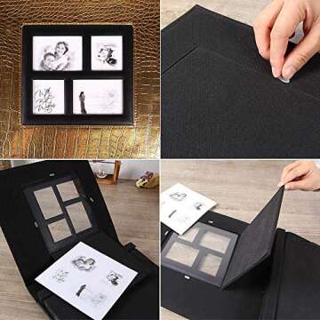 Vienrose Photo Album for 600 4x6 Photos Leather Cover Extra Large Capacity for Wedding Baby Vacation