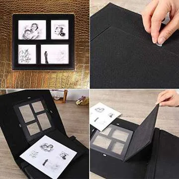 Vienrose Photo Album for 600 4x6 Photos Leather Cover Extra Large Capacity for Wedding Baby Vacation