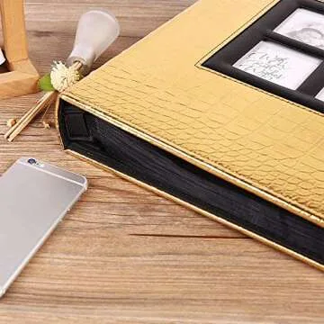 Vienrose Photo Album for 600 4x6 Photos Leather Cover Extra Large Capacity for Wedding Baby Vacation