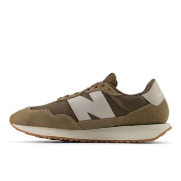 New Balance Men's 237 V1 Classic Sneaker, Maroon/Beige, 10.5
