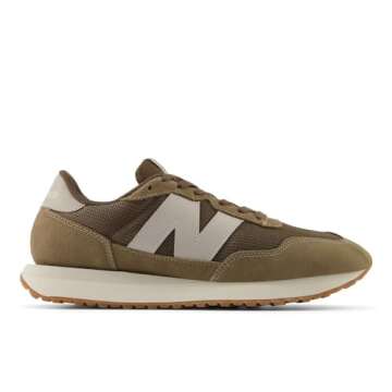 New Balance Men's 237 V1 Classic Sneaker, Maroon/Beige, 10.5