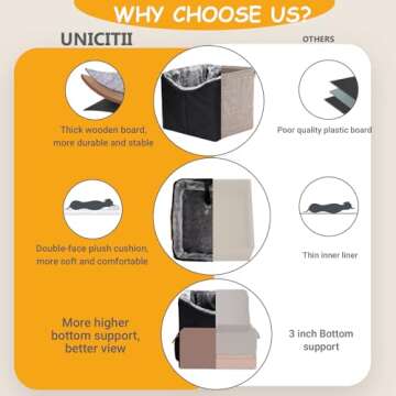 Dog Car Seat for Small Dogs, Elevated Dog Booster Seat Pet Travel Carrier Bed for Car with Adjustabl...