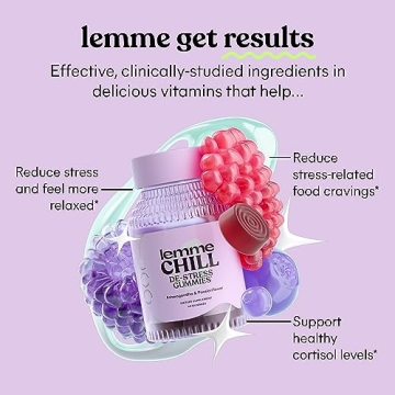 Lemme Essentials Bundle (Gift Box) - Matcha, Chill and Focus Gummies to Support Energy Metabolism, Relaxation and Concentration - Vegan, Gluten Free, Non GMO, Gelatin Free (Variety Pack of 3)