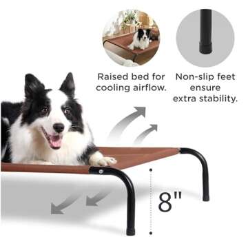 Bedsure Elevated Raised Cooling Cots Bed for Large Dogs - Indoor & Outdoor Portable Hammock