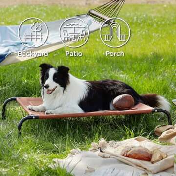 Bedsure Elevated Cooling Bed for Large Dogs - 49 inches