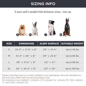 Bedsure Elevated Cooling Bed for Large Dogs - 49 inches