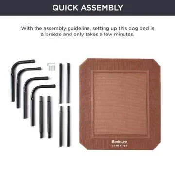 Bedsure Elevated Cooling Bed for Large Dogs - 49 inches