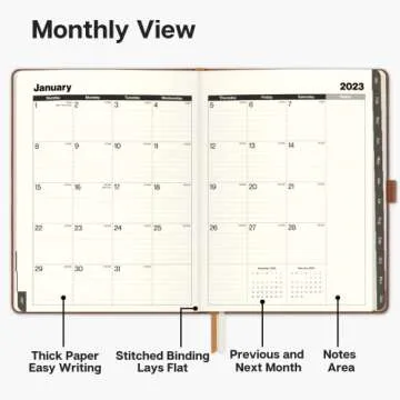 Dunwell 2023 Planner with Faux Leather Cover and Tabs