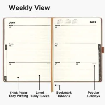 Dunwell 2023 Planner with Faux Leather Cover and Tabs