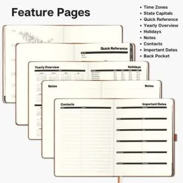 Dunwell 2023 Planner with Faux Leather Cover and Tabs