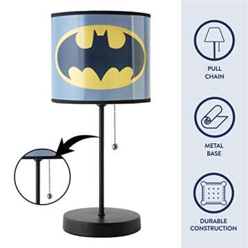 Charming Batman Stick Lamp for Kids' Rooms