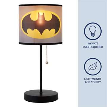 Charming Batman Stick Lamp for Kids' Rooms