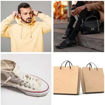 Bememo 1/4 Inch Grommet Kit 200 Sets Grommets Eyelets with 3 Pieces Install Tool Kit and Box for Shoes Clothes Crafts Bag