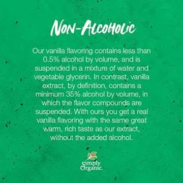 Simply Organic Vanilla Flavoring (non-alcoholic), Certified Organic, Vegan | 2 oz | Pack of 1