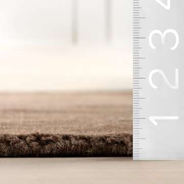 Rugs USA X Frenshe Interiors by Ashley Tisdale Maru Wool Area Rug, 5x8, Dark Brown