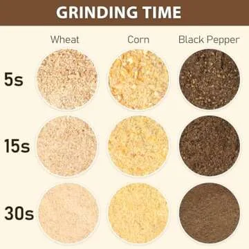 Goldtouch 150g Grain Mill Grinder 1500W Electric Stainless Steel Grain Grinder High-Speed Pulverizer Powder Machine for Dry Wheat, Oats, Corn, Pepper and Coffee Beans (150g Stand Type)