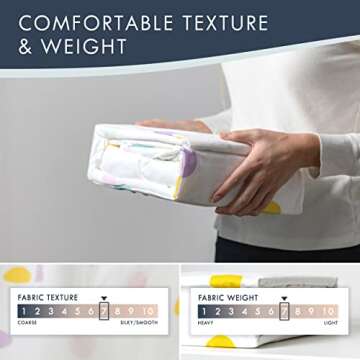 Where the Polka Dots Roam Full Size Bed Sheets Colorful Polka Dot 4 Piece Set Unisex, Flexible Microfiber, Durable, Wrinkle-Resistant, Stain-Resistant Bedding for Boys, Girls, Baby, Kids, Toddler Teen