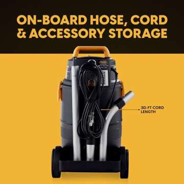 Vacmaster Pro 8 gallon Certified Hepa Filtration Wet/Dry Vac,Black