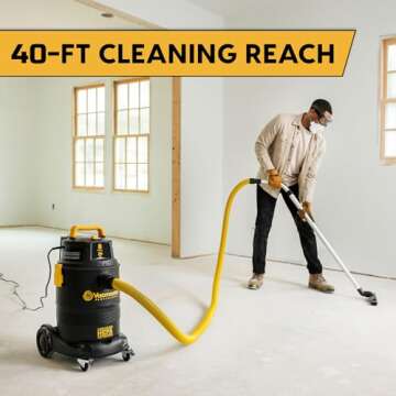 Vacmaster Pro 8 gallon Certified Hepa Filtration Wet/Dry Vac,Black