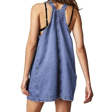 Jumppmile Women's Adjustable Denim Overalls for Summer
